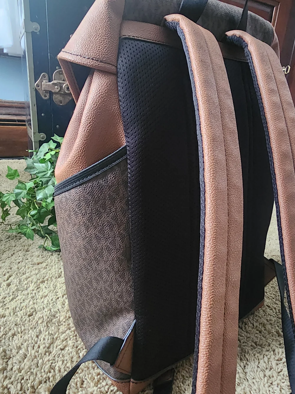 Michael Kors Brown Signature Stripe Men's Backpack